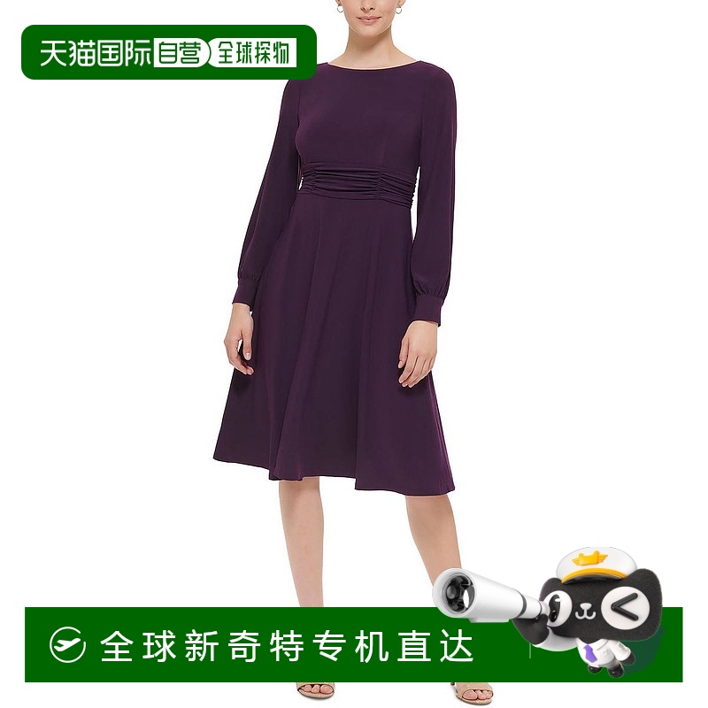 自营 jessica howard女式褶皱腰及膝工作服-梅花色 【美国奥莱】