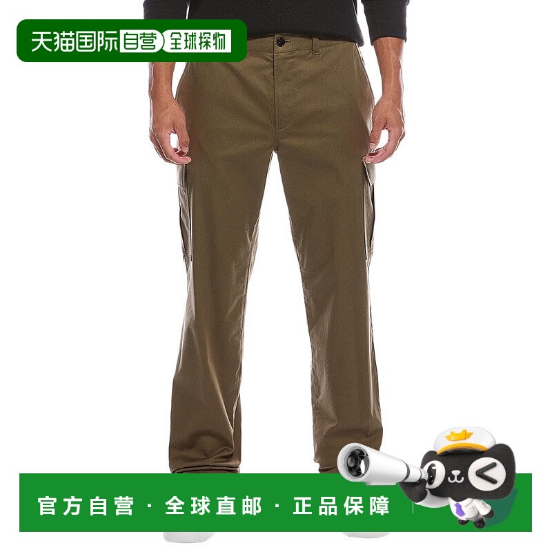 自营 theory理论直筒裤-绿色 美国奥莱直发休闲裤工装