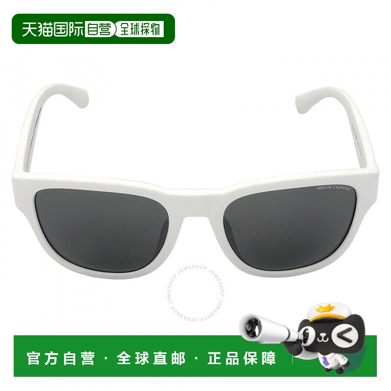 1h可退 美国直邮ArmaniExchange灰色镜面银色方形男士太阳镜AX411