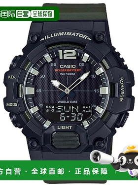 自营Casio Men's Heavy-Duty Analog-Digital Watch with Green D