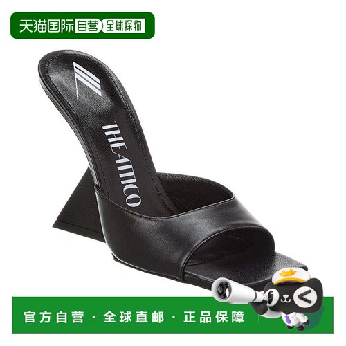 自营the atticoAttico Cheope 皮革穆勒鞋 - 黑色 美国奥莱直发