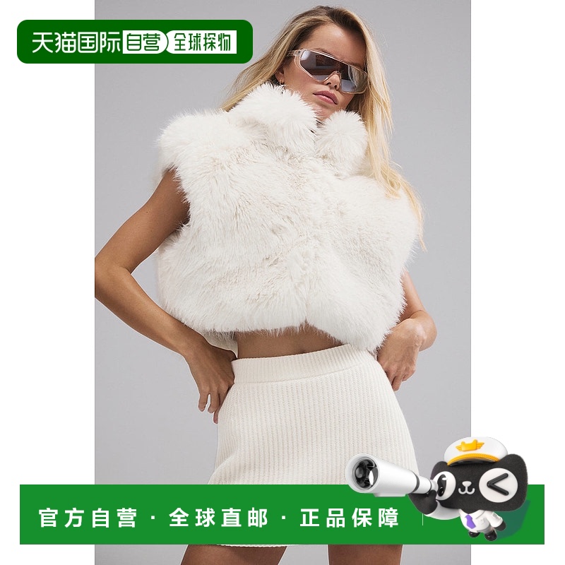 美国直邮AloYoga瑜伽FauxFur女士保暖背心W4581R