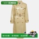 Honey Double Beige 自营Burberry Coated Cotton Breasted Long