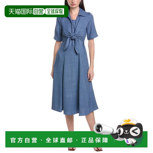 自营Maison Tara Lelis Twill Airflow Midi Dress - blue 美国奥