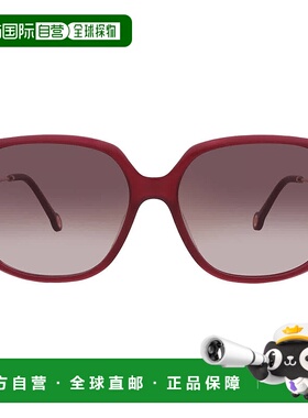 自营Carolina Herrera Brown Gradient Butterfly Ladies Sunglas