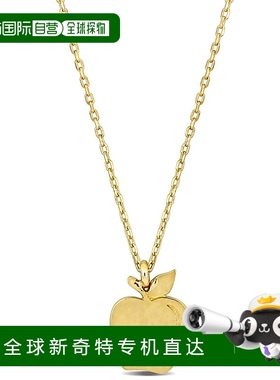 自营 Mimi & Max Apple 吊坠带链条 14k 金 - 17 英寸 - 黄色 美