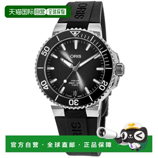 自营Oris Aquis Aquispro Date Calibre 400 黑色表盘橡胶表带男