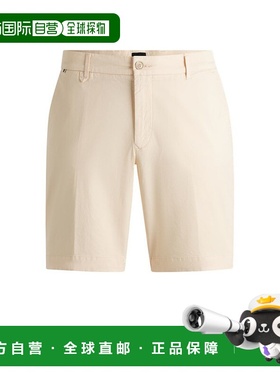 自营boss弹力棉斜纹布修身短裤 - 浅橙色 【美国奥莱】直发