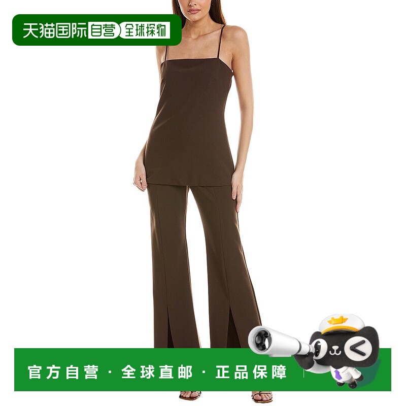 自营black halo黑色 Halo Jaslyn 连衣裙 - 棕色 美国奥莱直发