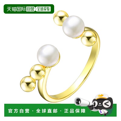 自营 geneviveSterling Silver 14k Gold Plated with 5mm freshw