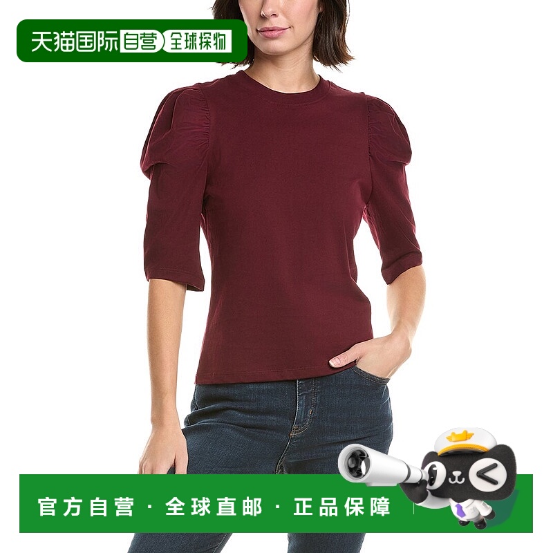 自营FRAME Denim The Jersey Femme T-Shirt - red 美国奥莱直发