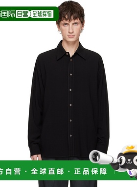 1h可退 香港直邮潮奢 Lemaire 男士 黑色 Relaxed 衬衫 SH1206LF1