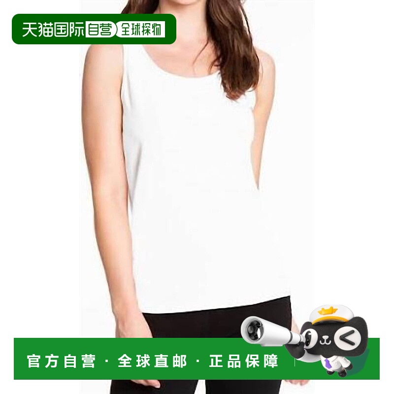自营multiplesDouble Scoop Neck Tank In White - white 美国奥