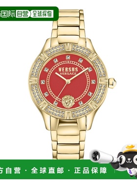 自营versus versace广东道水晶手表-金色/金色/红色 美国奥莱直发
