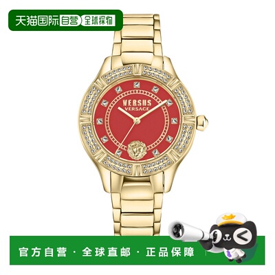 自营versus versace广东道水晶手表-金色/金色/红色 美国奥莱直发