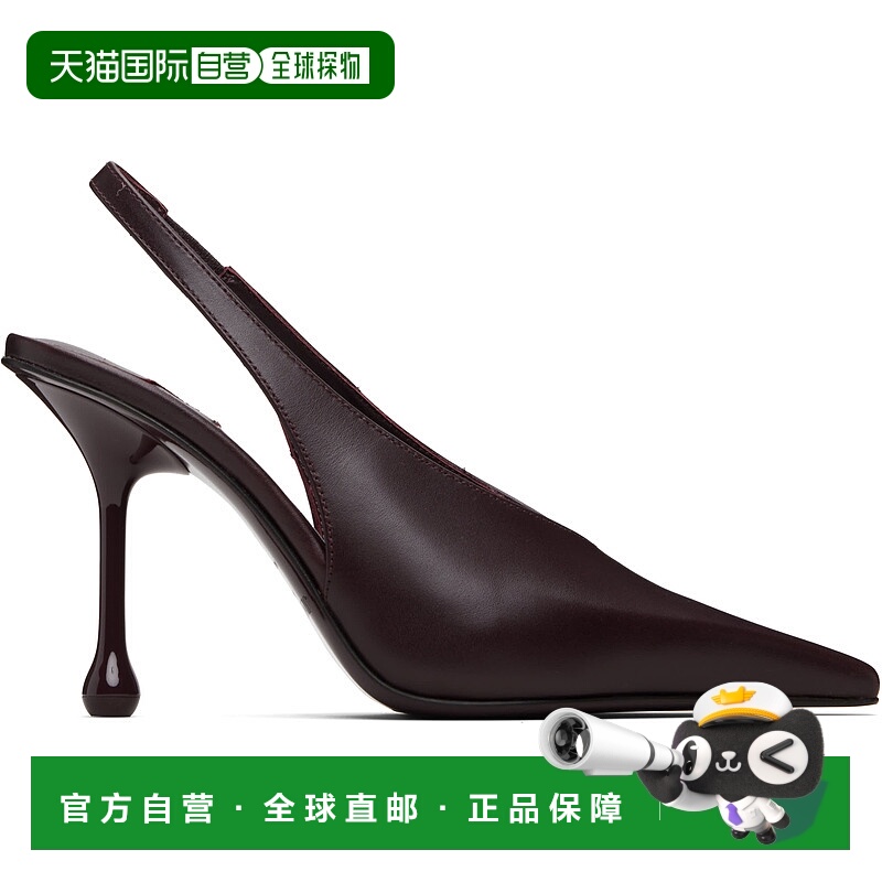 1h可退 香港直邮潮奢 Jimmy Choo 周仰杰 女士 酒红色 Isa 95 高