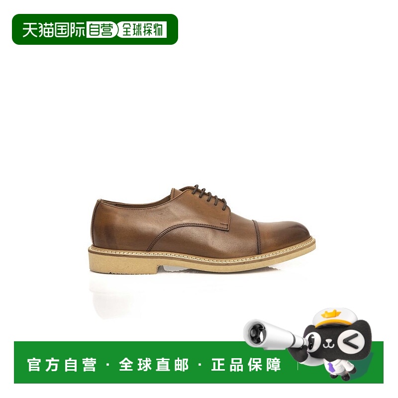 自营Cerruti 1881小牛皮德比男鞋-棕色 美国奥莱直发