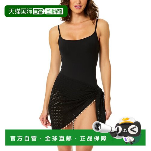 自营CeCe珍珠钩针短裙-黑色 美国奥莱直发