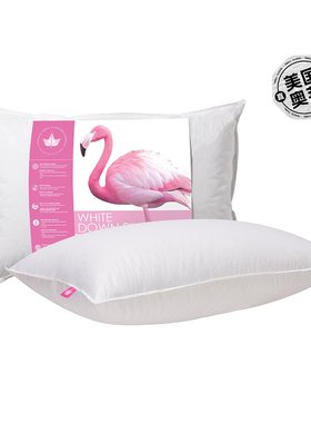 canadian down & feather company 白色羽绒枕牢固支撑 - 白色 【