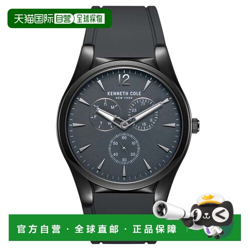 自营Kenneth Cole Men's Classic 44mm Quartz Watch - grey 美国