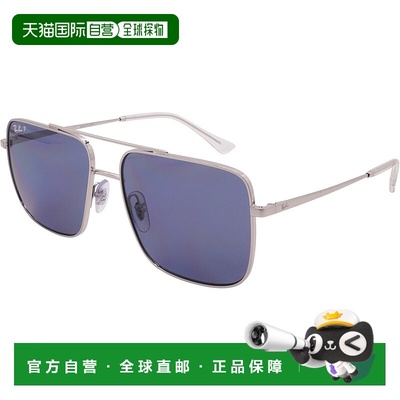 自营 ray-banRAYBAN太阳镜RB3758-003/2V-56-16-145镀银 美国奥莱