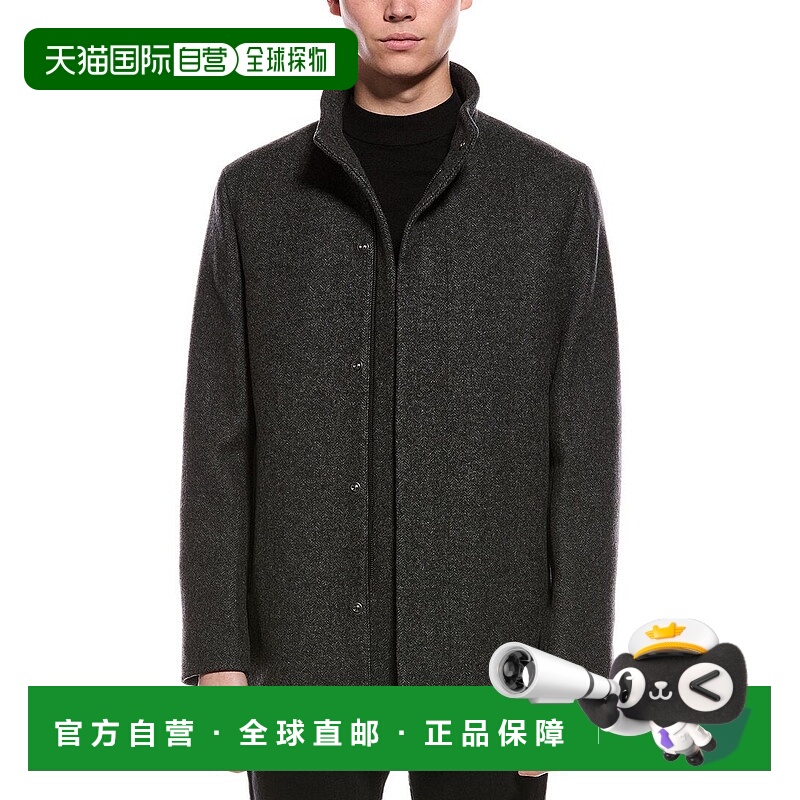 自营Theory Clarence Wool-Blend Coat - grey 美国奥莱直发