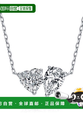 自营geneviveSterling Silver with Clear Heart and Pear Shaped