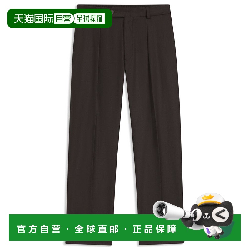自营bossBECKHAM x  relaxed-fit trousers in virgin wool - lig