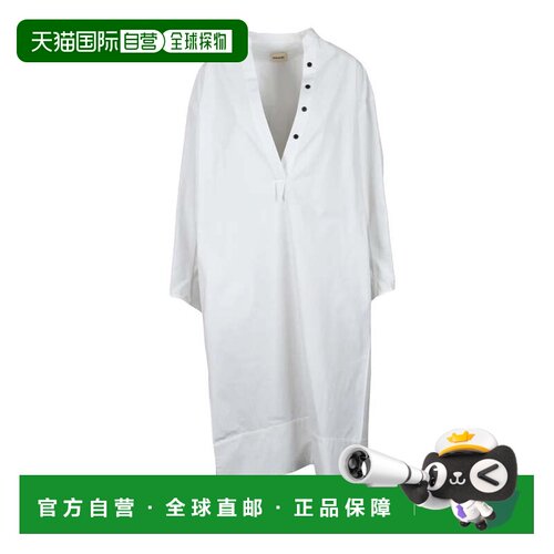 自营khaiteTunic Dress - White - white 美国奥莱直发连衣裙