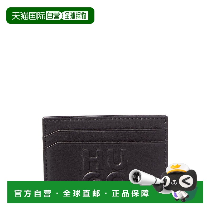 自营Hugo Boss Hugo STK Leather Card Holder - black 美国奥莱