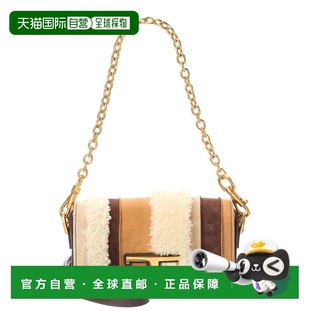 自营tod'sTOD’s T Timeless Suede & Shearling Shoulder Bag -