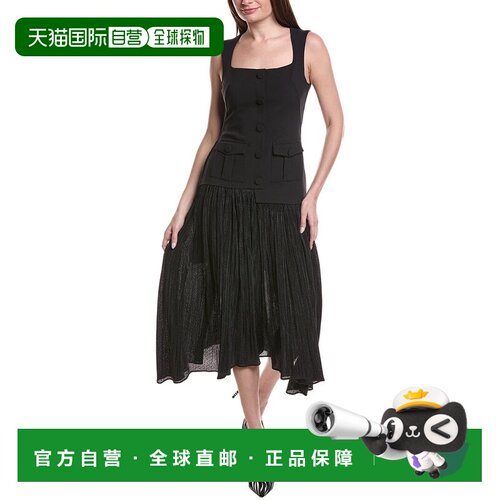 自营Black Halo Vianey Midi Dress - Black 连衣裙美国直发奥莱