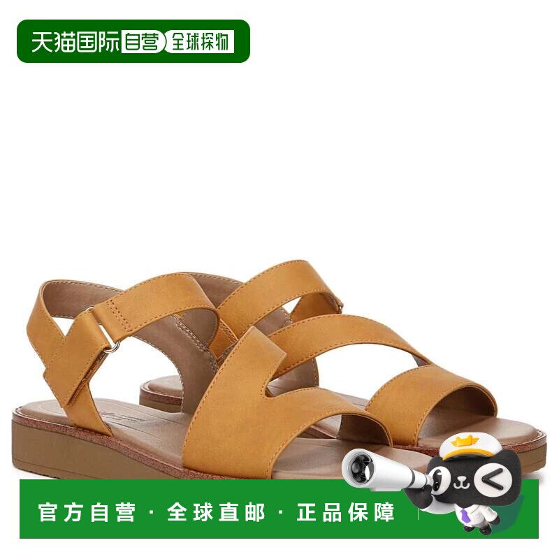 自营LifeStride Waverly凉鞋女式印加金色人造皮革圆头HTAT1789-