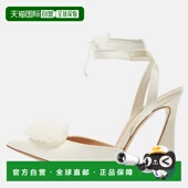 Rossi Embellished White 自营Gianvito Satin Flower Ankle Wrap