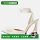 Rossi Embellished White 自营Gianvito Satin Flower Ankle Wrap