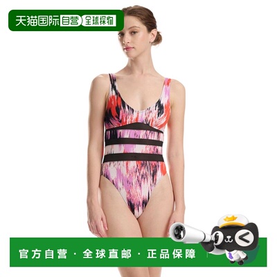 自营wolfordSheer & Opaque Swimsuit - orchid print 美国奥莱直