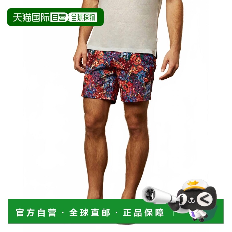 自营oniaElastic Calder Swim Trunks In Vintage Garden - vinta