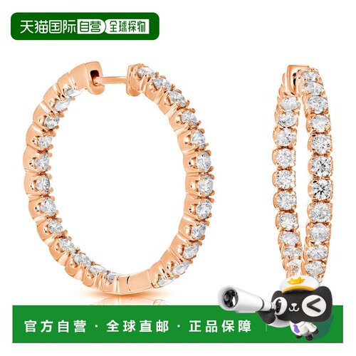 自营vir jewels5 cttw Lab Grown Diamond Hoops Earrings in Ste