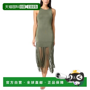 自营Toccin Margaux Sleeveless Fringe Mini Dress - green 美国
