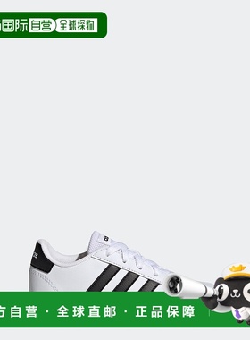 自营 adidas Grand Court Lifestyle网球系带童鞋-云白色/核心黑/