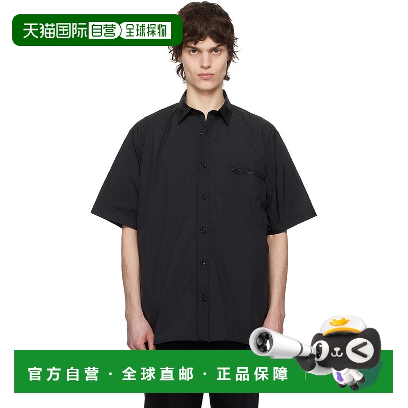 1h可退 香港直邮潮奢 Sacai 男士 黑色衬衫 2503637M black黑色