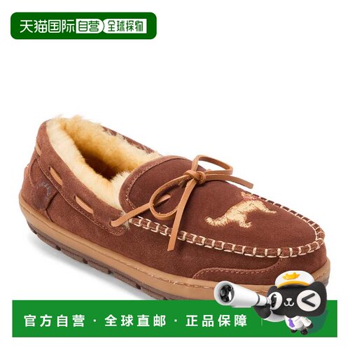 自营Fireside by Dearfoams Men's Forster Genuine Shearling Mo