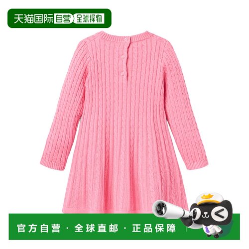自营janie and jackJanie和Jack有线针织毛衣连衣裙-粉红色 美国
