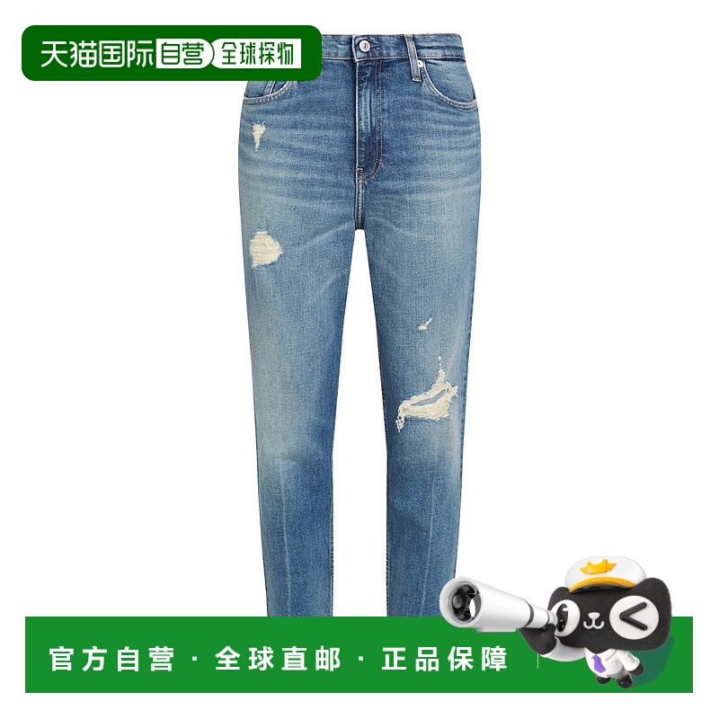 自营calvin kleinHigh-Waisted Mom Fit Jeans With Tapered Leg