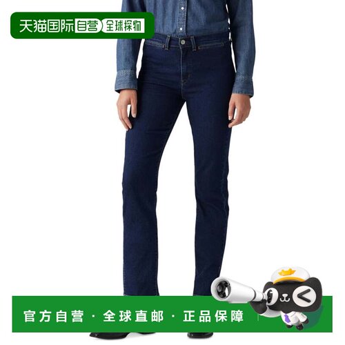 自营Levi's量身定制的724直筒牛仔裤女式屏幕外牛仔布PALL543-蓝