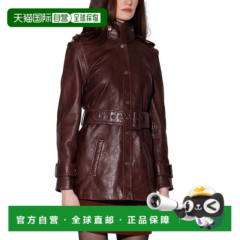 自营Walter Baker Imani皮夹克-棕色 美国奥莱直发