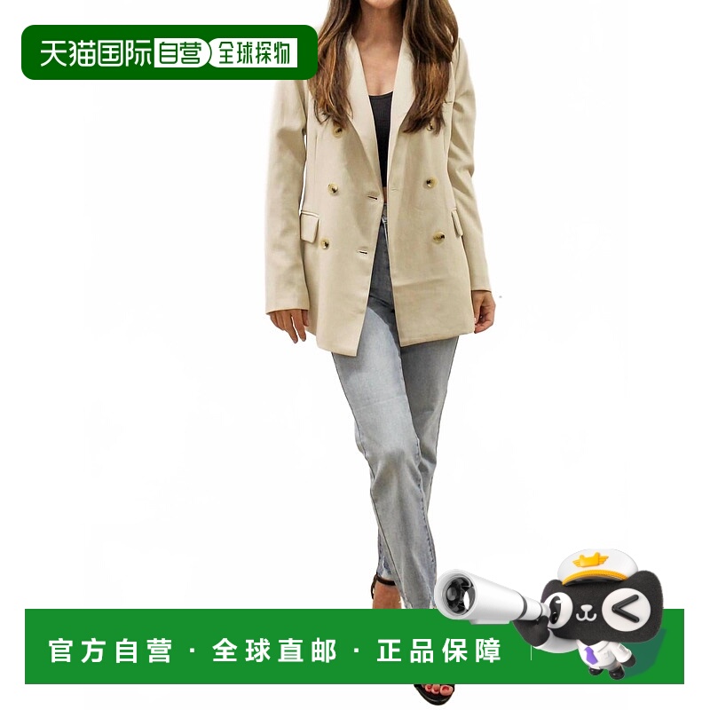 自营foreStructured Long Sleeve Blazer In Beige - beige 美国
