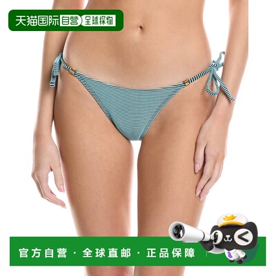 自营PQ Swim Detail Tie Teeny Bikini Bottom - blue 美国奥莱直