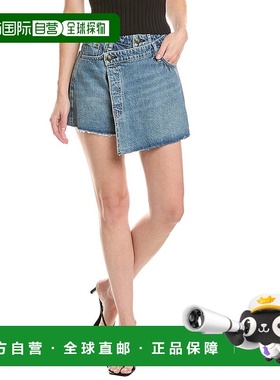 自营rag & bone碎布和骨头Belina Skort-蓝色 美国奥莱直发