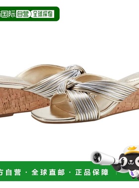 自营Bandolino Sassier Sandals Women's Gold Knot Detail Wedge